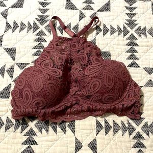 PINK lace halter bra